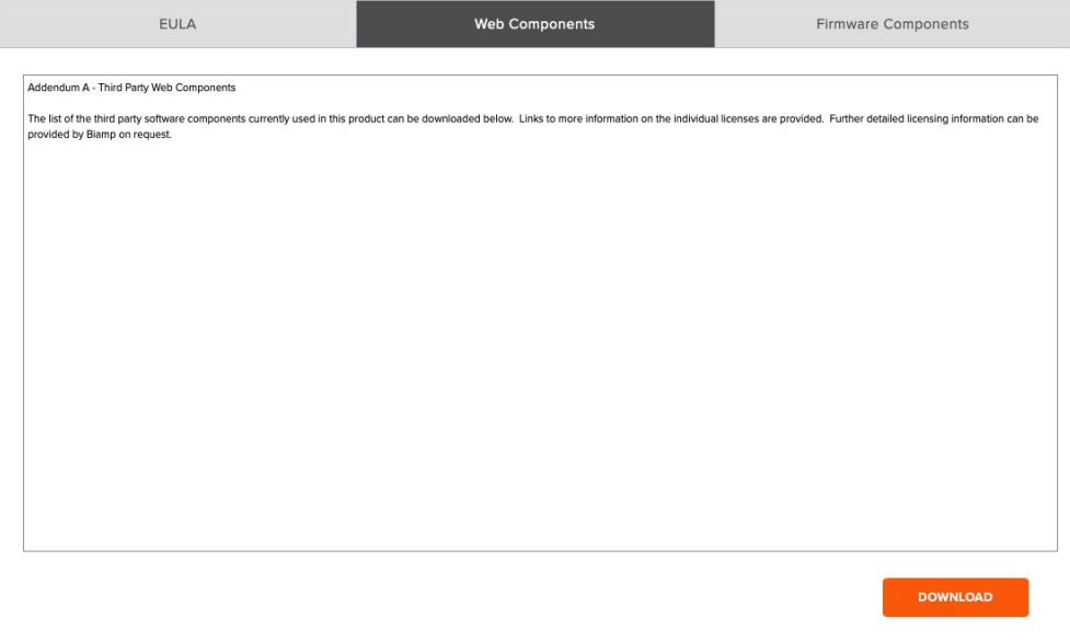 The Web Components tab